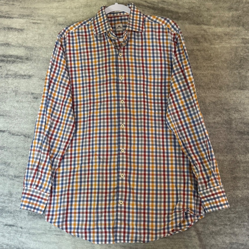 Peter Millar Mens Multi Color Tattersall Check Cotton Button Down MF16W18CSL M